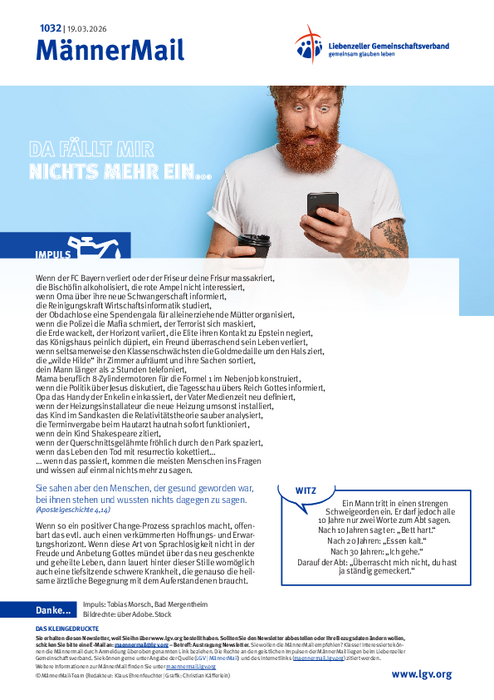 MännerMail 1032 vom 19. März 2026